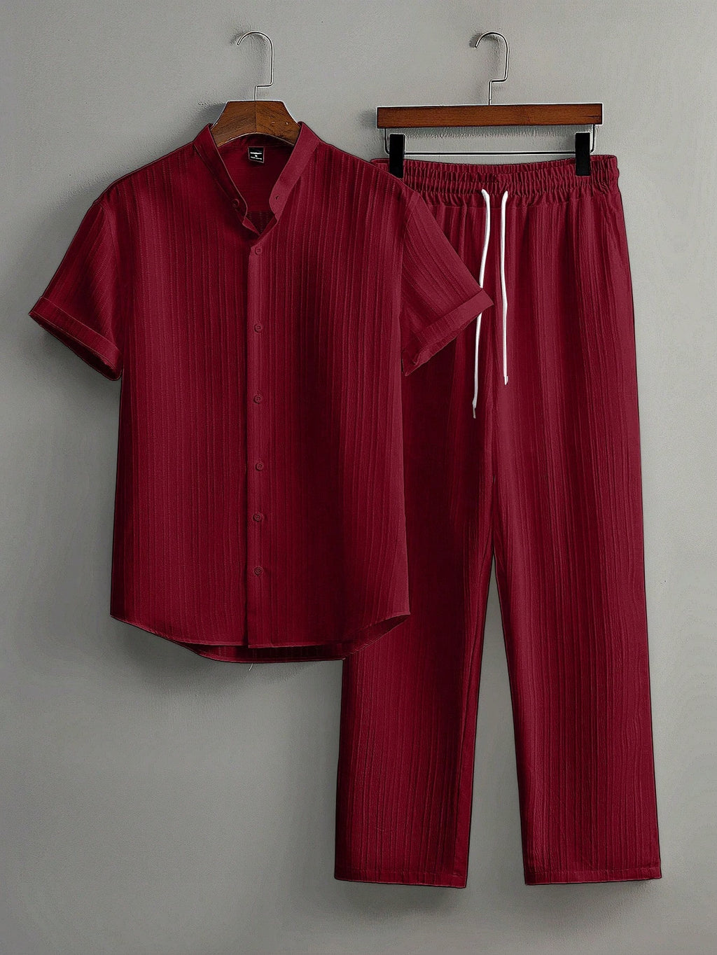 Premium Maroon shirt & track Pent Co-ords set For Man -Lafabrila