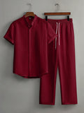 Premium Maroon shirt & track Pent Co-ords set For Man -Lafabrila