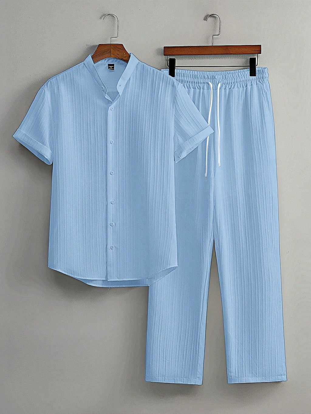 Premium Sky Blue shirt & track Pent Co-ords set For Man -Lafabrila
