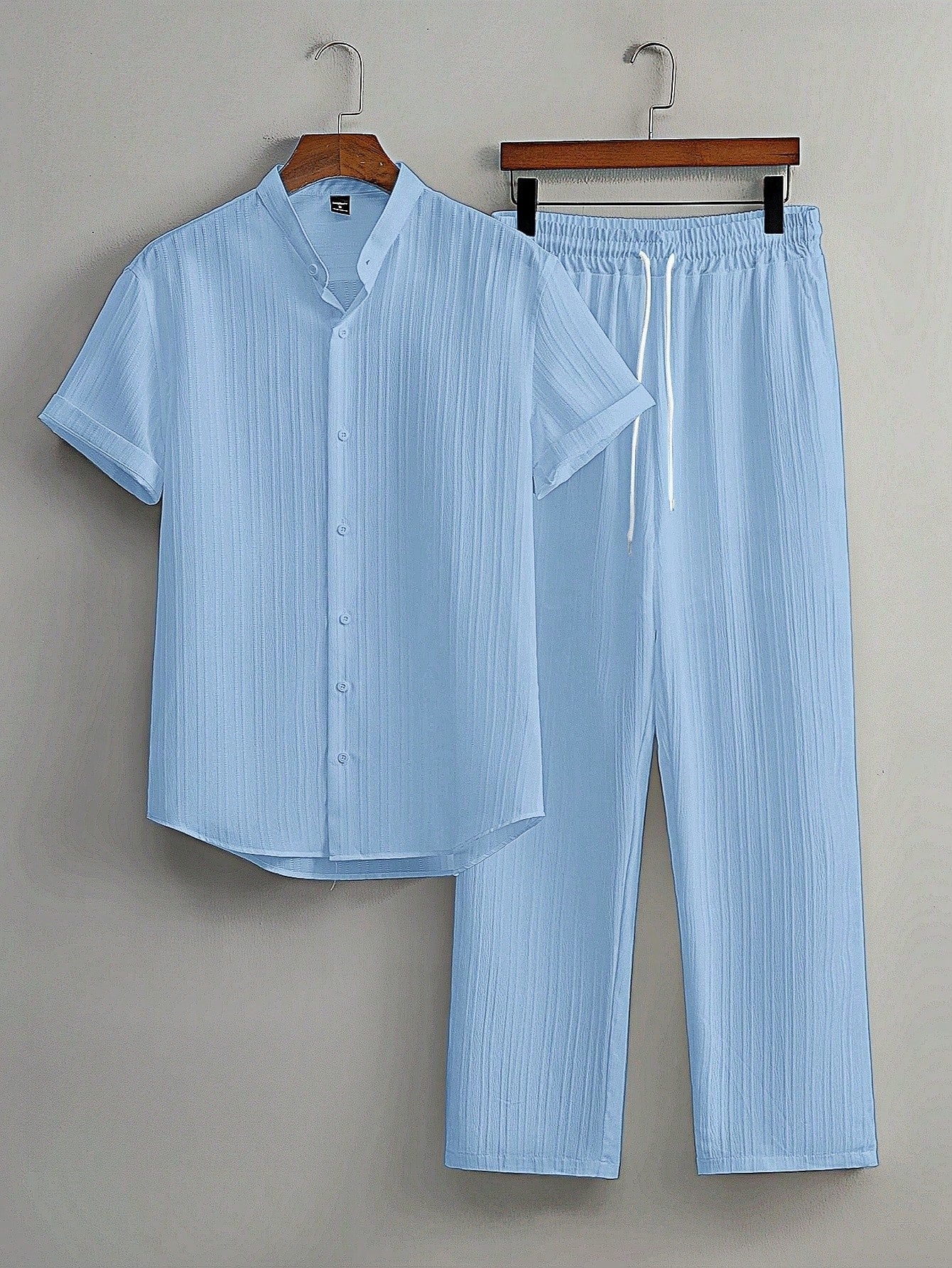 Premium Sky Blue shirt & track Pent Co-ords set For Man -Lafabrila