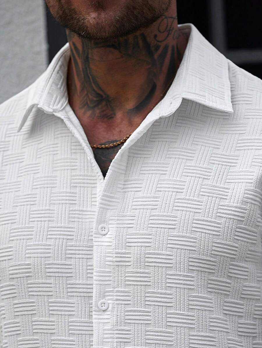 Premium White shirt & White  track Pent Co-ords set For Man -Lafabrila 10224