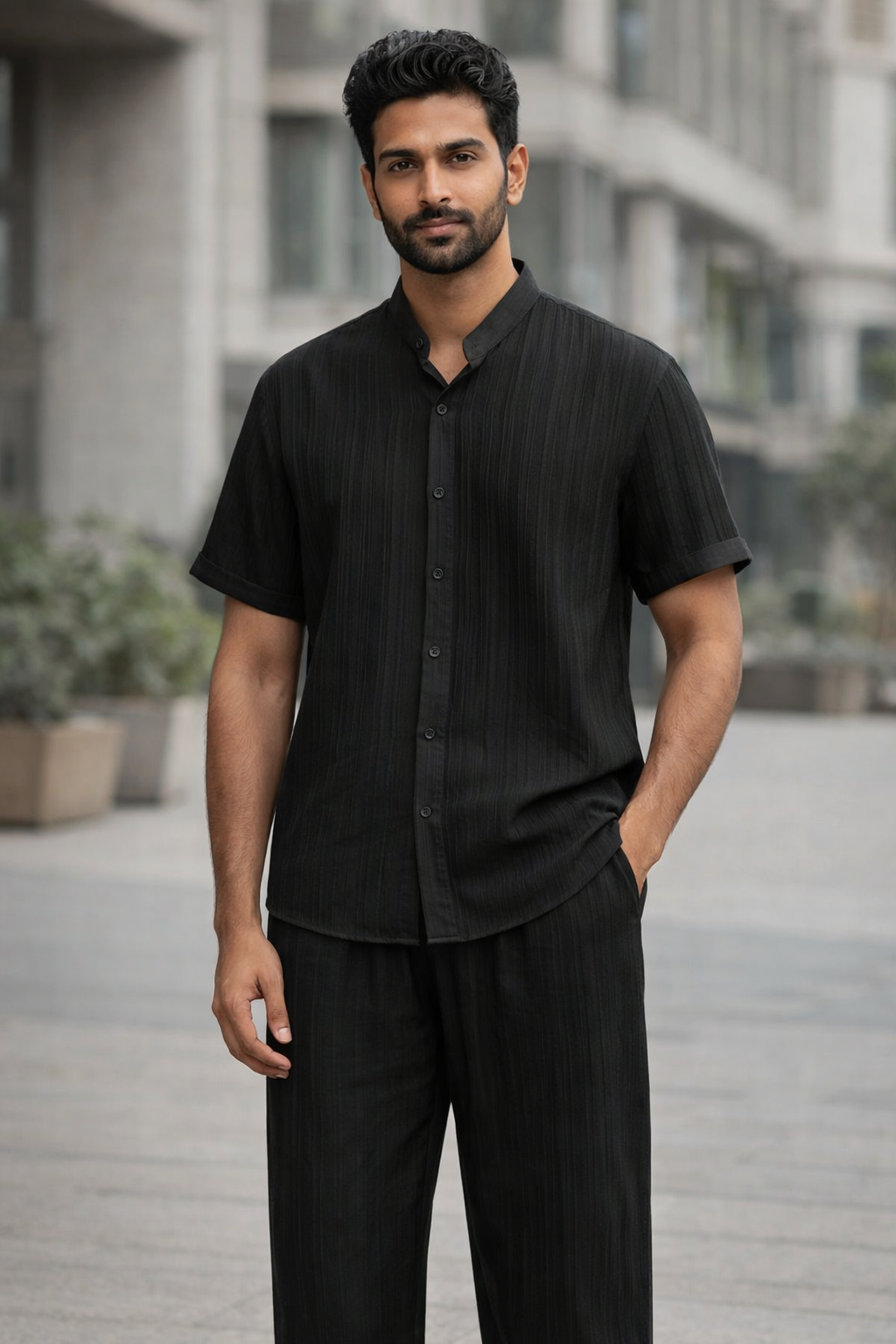 Premium Black shirt & track Pent Co-ords set For Man -Lafabrila