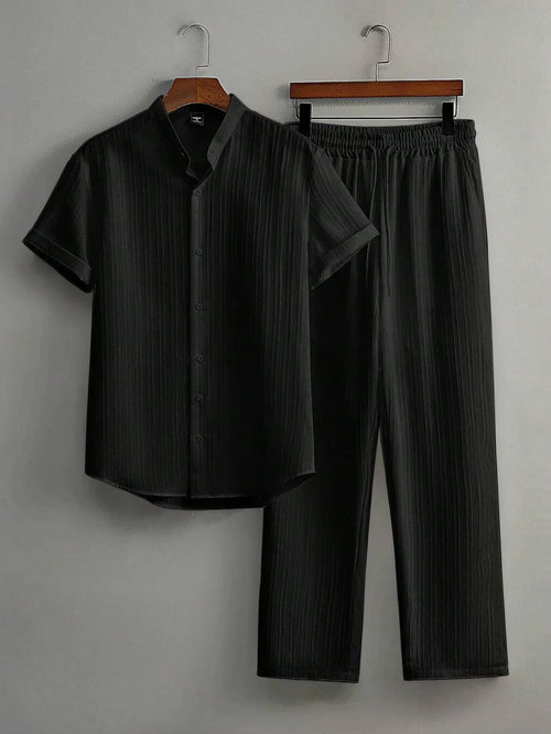 Premium Black shirt & track Pent Co-ords set For Man -Lafabrila