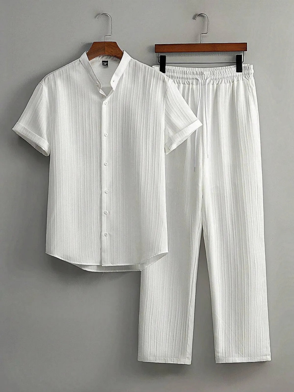 Premium White shirt & track Pent Co-ords set For Man -Lafabrila